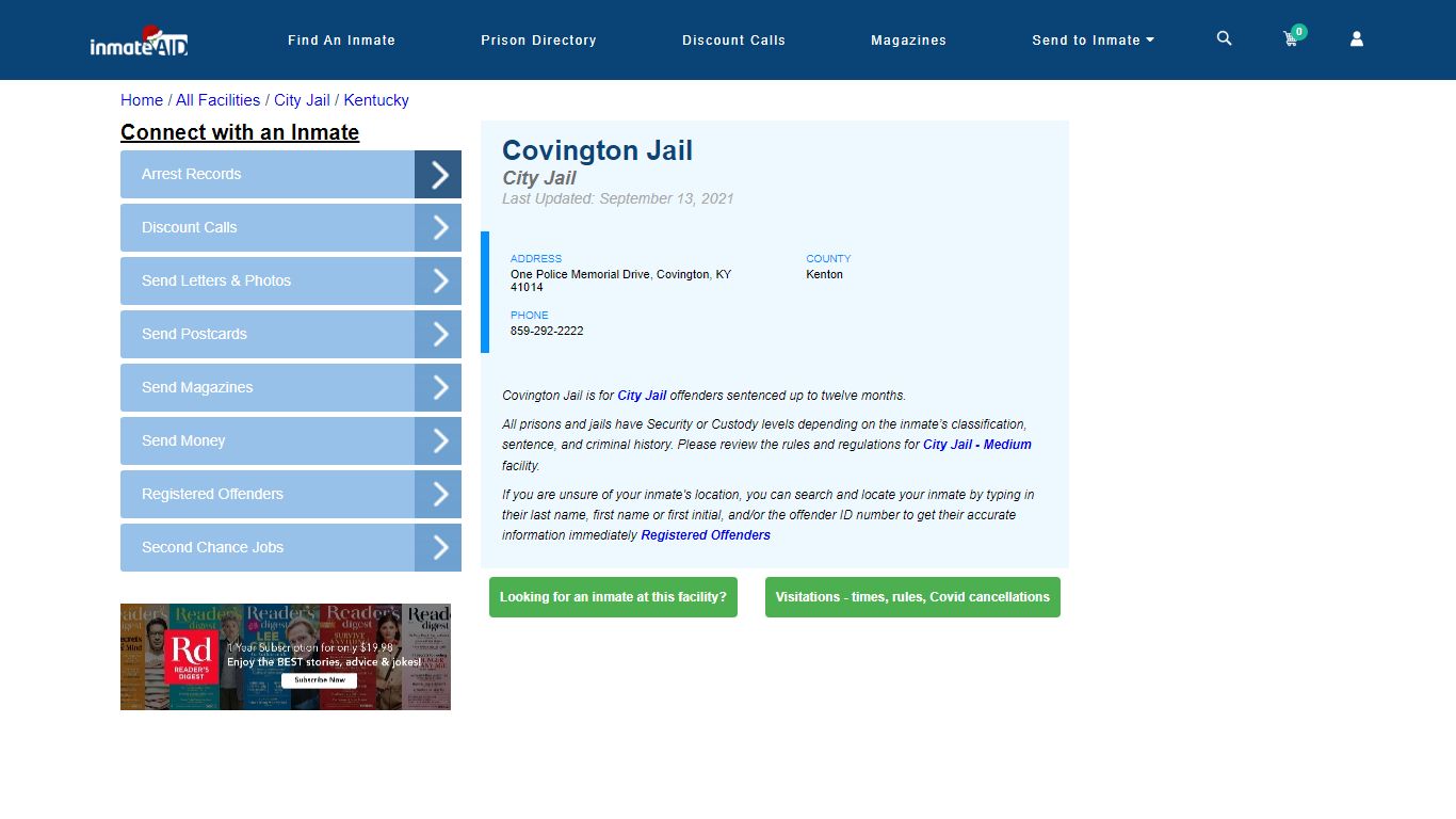 Covington Jail | Inmate Locator